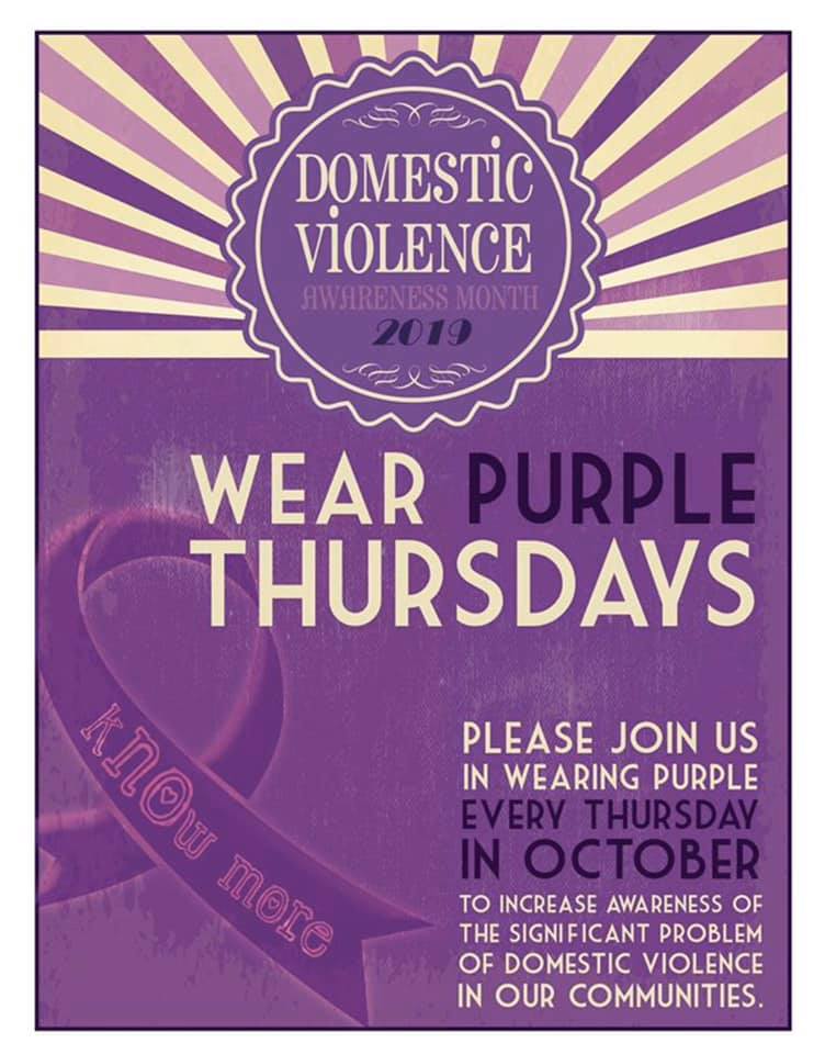 Wear Purple Thursdays Domestic Violence Awareness Month